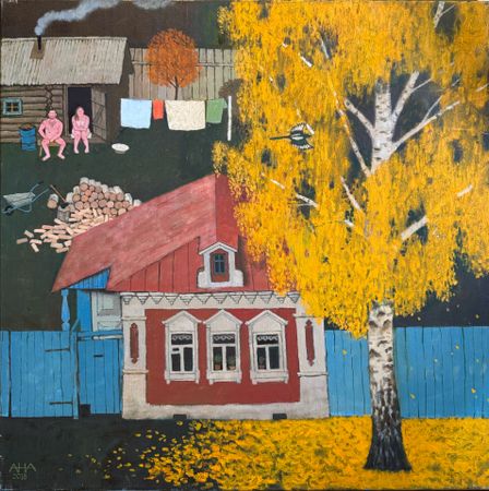 Андрей Аверьянов (Картина, живопись - 
                  80 x 80 см) В провинции
