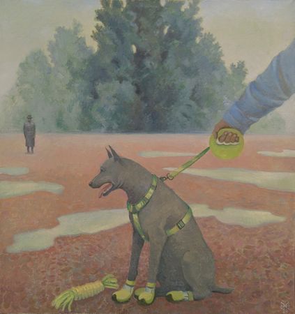 Анастасия Мотина (Картина, живопись - 
                  80 x 85 см) Собака Баскервилей