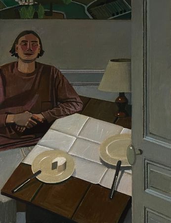 Иван Афонский (Картина, живопись - 
                  26 x 33 см) Кухня
