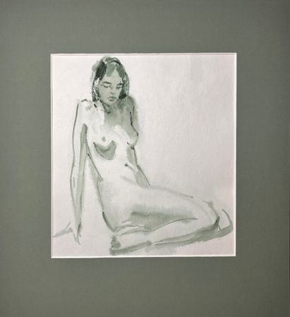 Люсинэ Туманян (Авторская графика - 
                  29.5 x 32 см) Обнажённая