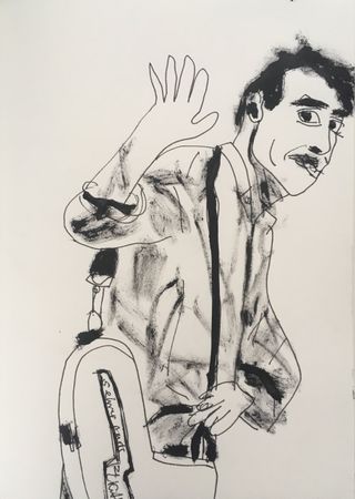 Антон Яковлев (Авторская графика - 
                  21 x 29 см) Jazz portrait #27