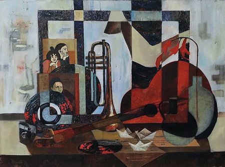 Анастасия Куклина (Картина, живопись - 
                  90 x 65 см) Пауза музыки