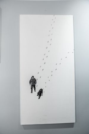 Иван Симонов (Коллаж / ассамбляж - 
                  43 x 80 см) Спутник