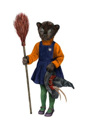 Нана Тотибадзе (Графика печатная - 
                  32 x 48 см) Little witch