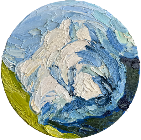 Иван Глазков (Картина, живопись - 
                  20 x 20 см) У фонтана Бахуса 2