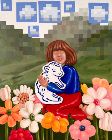 Катерина Брайко (Картина, живопись - 
                  80 x 100 см) Складывается