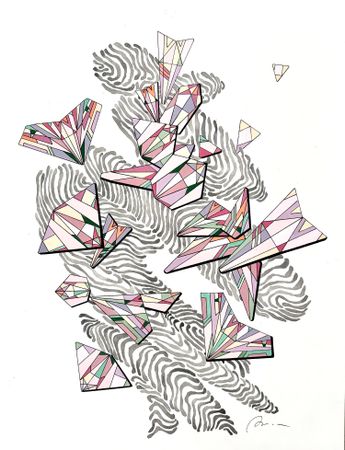 Марина Астахова (Авторская графика - 
                  50 x 70 см) Композиция 6