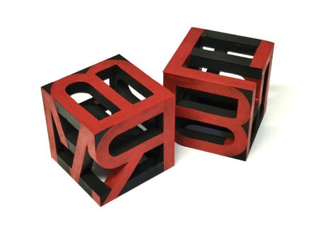 Елизавета Здоровец (Скульптура - 
                  7 x 7 см) Кубики "ВРЕМЯ" и "ВПЕРЕД"