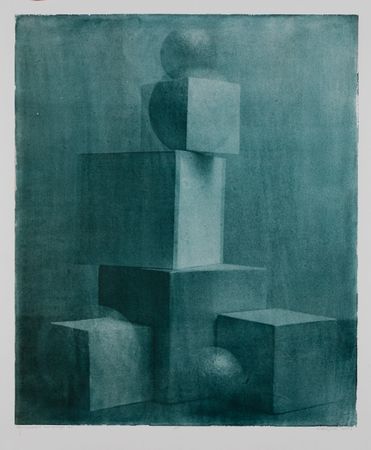 Артур Ионаускас (Графика печатная - 
                  50 x 60 см) Исчезающий натюрморт #1