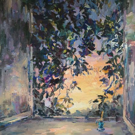 Анастасия Бойко (Картина, живопись - 
                  90 x 90 см) Рассвет. Новый день