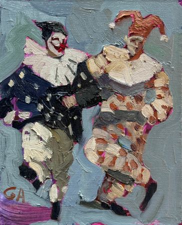 Анна Голубь (Картина, живопись - 
                  20 x 25 см) Веселье