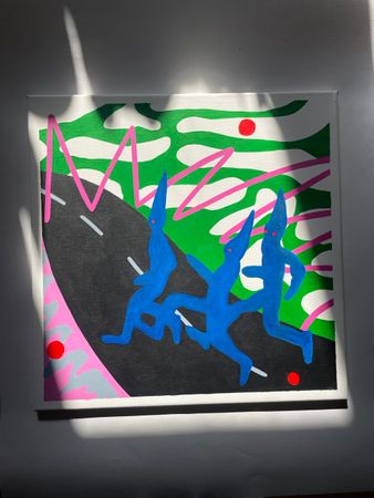 Лиза Шнайдер (Картина, живопись - 
                  50 x 50 см) Бег