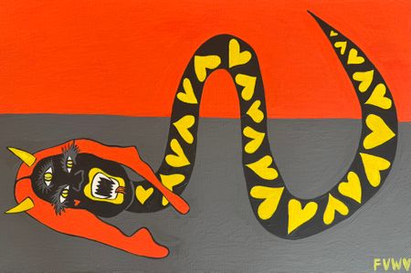 Виолетта Киселева (Картина, живопись - 
                  60 x 40 см) Примитивный инстинкт