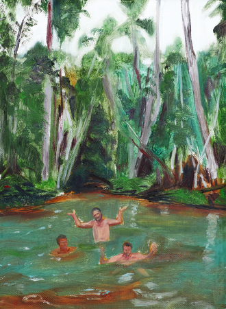 Анна Антонова (Картина, живопись - 
                  30 x 40 см) Купальщики