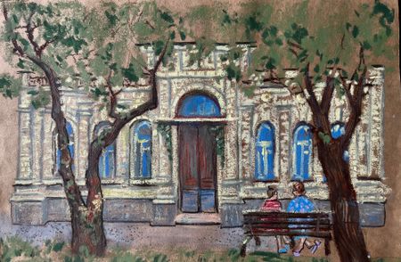 Елизавета Тарасова (Авторская графика - 
                  30 x 20 см) «Кумушки»