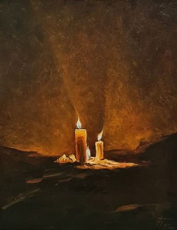 Александр Буданов (Авторская графика - 
                  30 x 40 см) Иди к Свету — Camina hacia la Luz