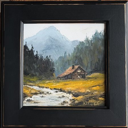Светлана Юматова (Картина, живопись - 
                  22 x 22 см) Дыхание гор