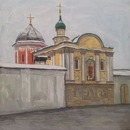 Александра Егорова (Картина, живопись - 
                  40 x 40 см) Высокопетровский монастырь