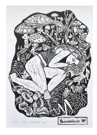 Teona Nakatl (Графика печатная - 
                  30 x 42 см) Симбиоз