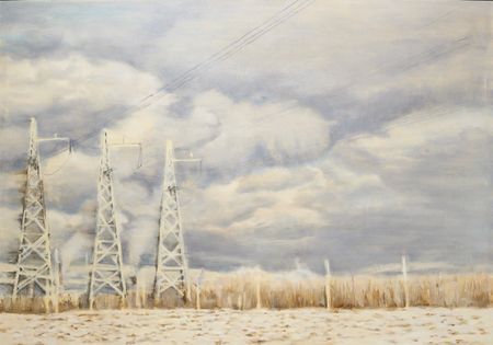 Надежда Богомолова (Картина, живопись - 
                  200 x 140 см) Опоры. Зима