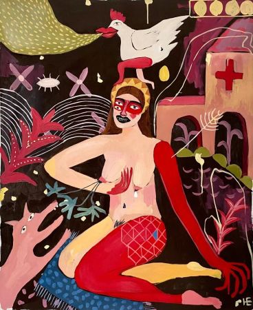 Катя Никитина (Картина, живопись - 
                  75 x 92 см) Золотое яйцо
