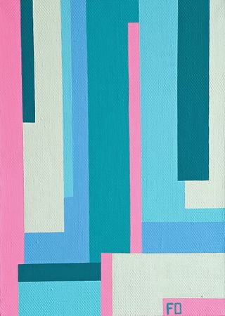 Алеся FO_OBJECTS (Картина, живопись - 
                  25 x 35 см) Изумрудная геометрия