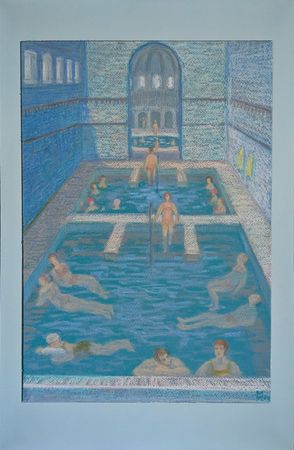 Екатерина Маланьина (Авторская графика - 
                  34 x 52 см) В трех водах