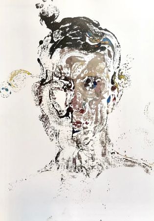 Иван Андреев (Авторская графика - 
                  30 x 40 см) Автопортрет