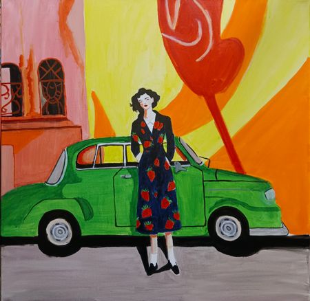 Ольга Чужакова (Картина, живопись - 
                  60 x 60 см) Осень в Париже