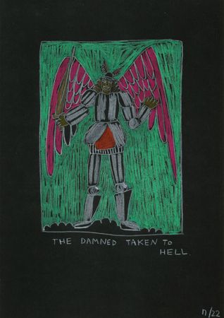 Катя Попченко (Авторская графика - 
                  21 x 29 см) the Damned taken to Hell