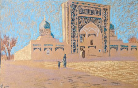 Екатерина Маланьина (Авторская графика - 
                  37 x 24 см) Ташкент