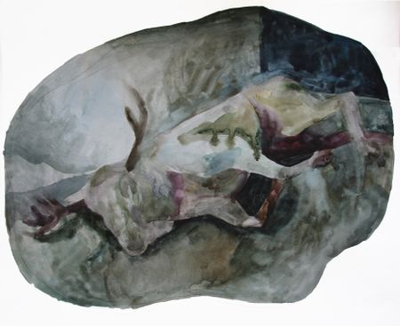 Алена Смолина (Авторская графика - 
                  59 x 48 см) Лось