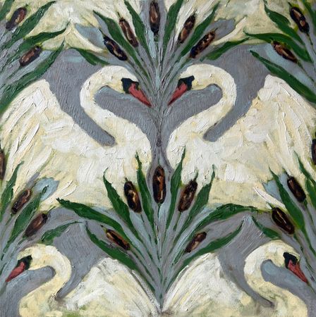 Алина Филимонова (Картина, живопись - 
                  50 x 50 см) Лебединый калейдоскоп