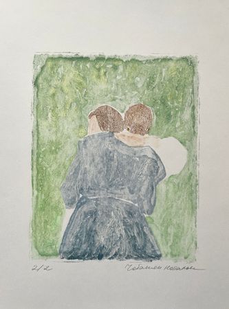 Наталья Чобанян (Графика печатная - 
                  21 x 29 см) Объятия