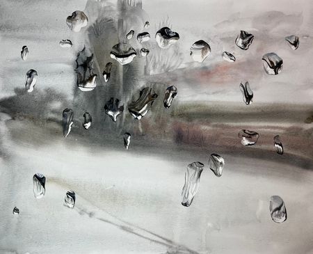 Александра Курьянова (Авторская графика - 
                  50 x 40 см) Теплеет