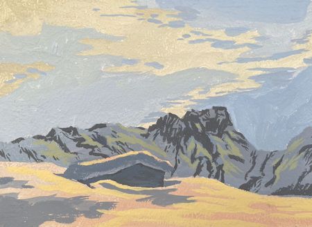 Кристина Ларина (Авторская графика - 
                  18 x 13 см) Горы 21