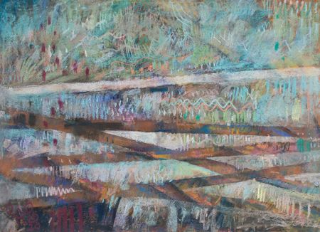 Олег Агафонов (Авторская графика - 
                  64 x 46.5 см) Рухнувшие небеса. Весенний свет