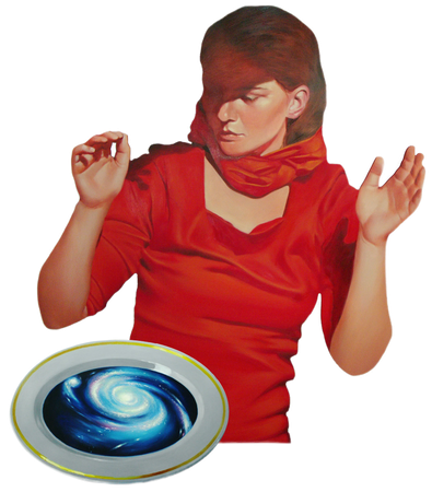 Катерина Бородавченко (Картина, живопись - 
                  170 x 165 см) Рождение (девушка в красном)