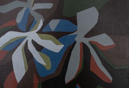 Рена Аверина (Картина, живопись - 
                  30 x 30 см) Триптих "Шеффлера" (Левая часть)