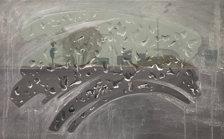 Александра Курьянова (Картина, живопись - 
                  80 x 50 см) Мутное стекло