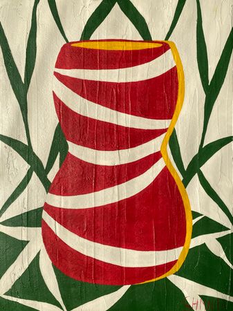 Shomina Ti (Картина, живопись - 
                  30 x 40 см) Ваза Красная