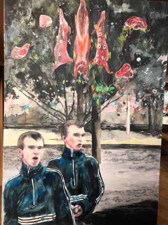 Юлия Застава (Авторская графика - 
                  70 x 100 см) Из серии "Дорогая темнота"