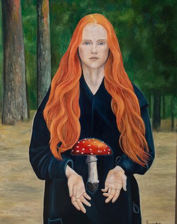 Teona Nakatl (Картина, живопись - 
                  80 x 100 см) Дары приносящая