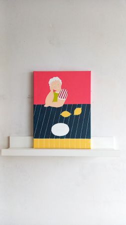 Саша Катинаускиене (Картина, живопись - 
                  30 x 40 см) Мальчик. Два лимона