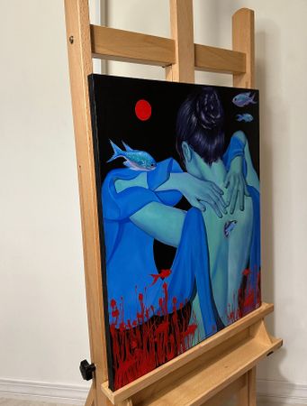 Ксения Великжанина (Картина, живопись - 
                  50 x 60 см) Рождение нового