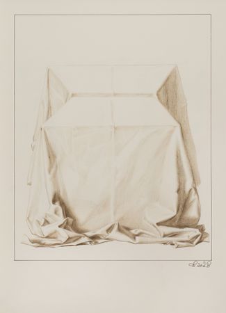 Виктор Пономаренко (Авторская графика - 
                  30 x 42 см) Белый стол.3