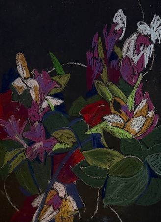 Алена Сокольникова (Авторская графика - 
                  29.5 x 40 см) Букет цветов