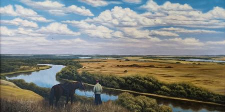 Елена Истомина (Картина, живопись - 
                  130 x 70 см) На Дону любо!