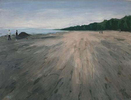 Денис Русаков (Картина, живопись - 
                  43 x 33 см) Вечер под Питером. Невская губа. Сестрорецк.