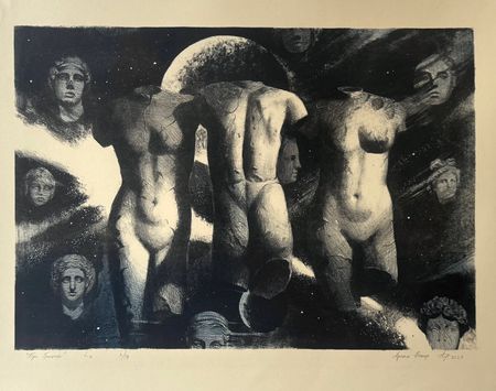 Арина Бекар (Графика печатная - 
                  70 x 50 см) Три Грации